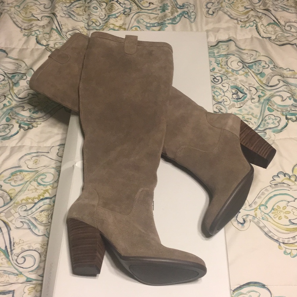 Sole Society Rumer OTK Boot Dk Mushroom Sz 6